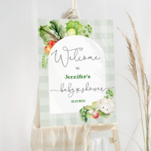 Locally grown baby shower welcome foam board