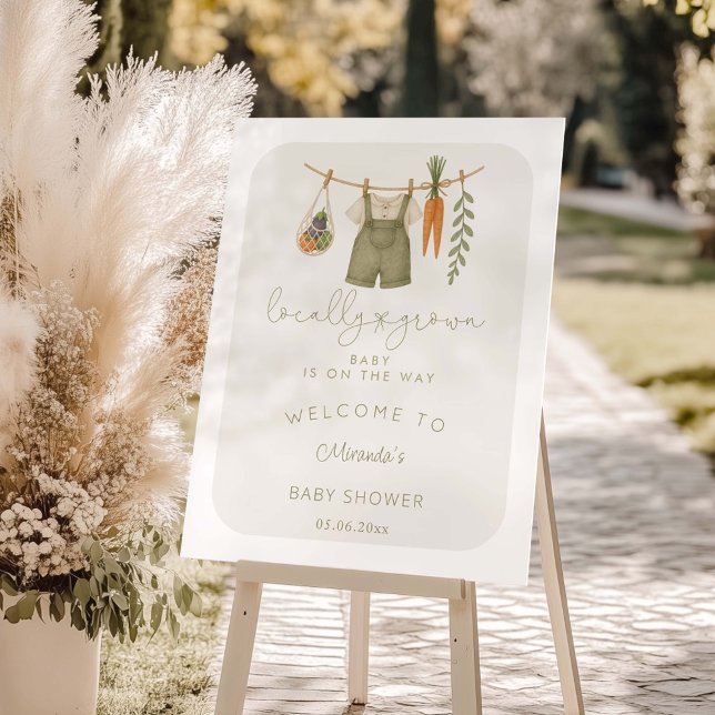 Locally Grown Baby Shower Welcome  Foam Board (Creator Uploaded)