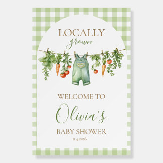 Locally Grown Baby Shower Welcome Sign