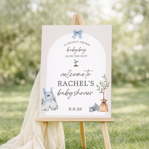 Locally Grown Baby Shower Welcome Sign