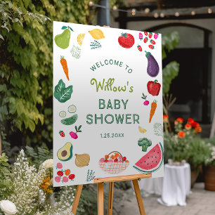 Locally Grown Baby Shower Welcome Sign