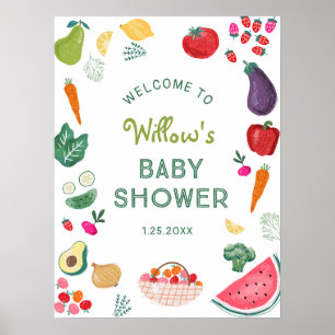 Locally Grown Baby Shower Welcome Sign Poster
