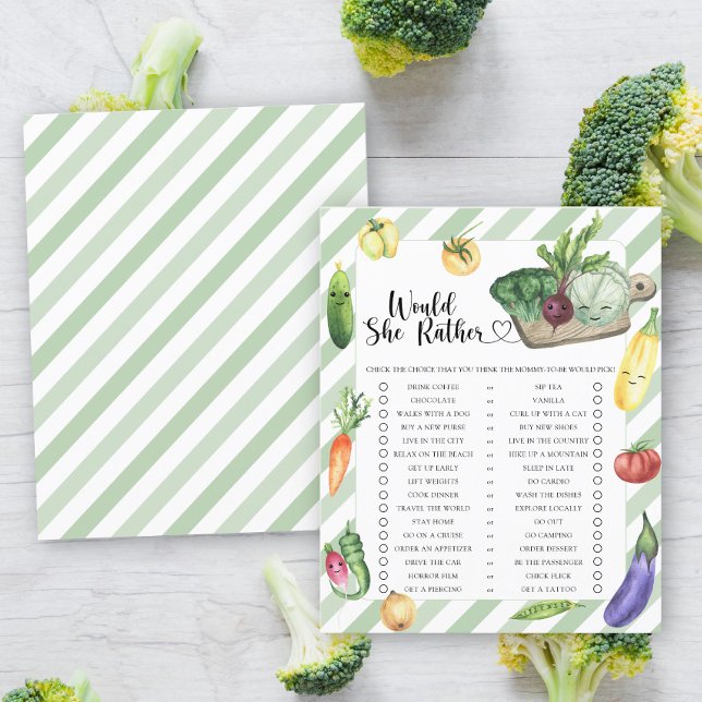 Locally grown baby shower Would She Rather Game (Creator Uploaded)