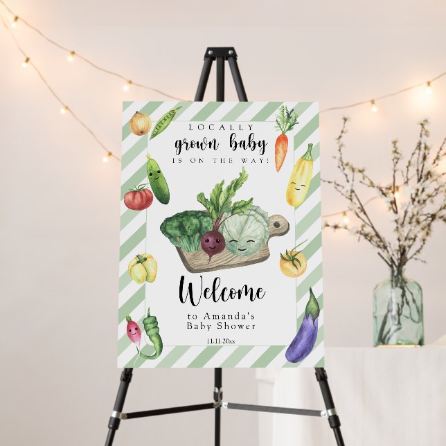 Locally Grown Baby - Welcome baby shower Foam Board (In Situ (Stand))