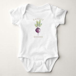Locally Grown Beet Watercolor | Veggie | Vegan Baby Bodysuit