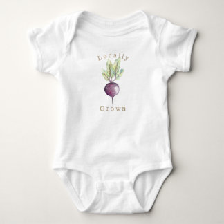 Locally Grown Beet Watercolor | Veggie | Vegan Baby Bodysuit