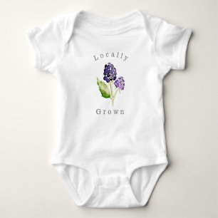 Locally Grown Blackberry Duo   Organic Fruit Baby Bodysuit