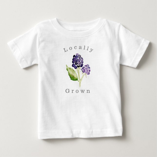 Locally Grown Blackberry Duo | Organic Fruit Baby T-Shirt (Front)