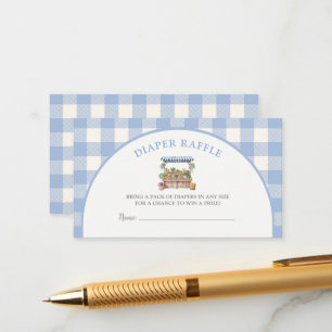 Locally Grown Boy Baby Shower Diaper Raffle Enclosure Card