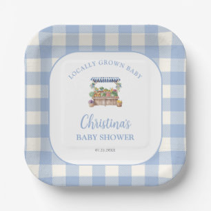 Locally Grown Boy Baby Shower Paper Plates