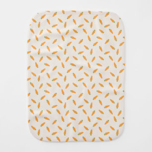 Locally grown carrot pattern baby burp cloth