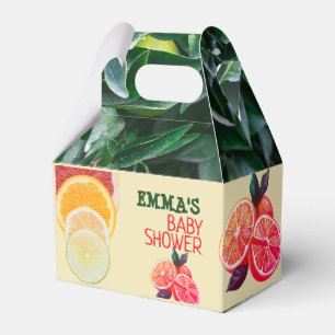Locally Grown Citrus Orchard Garden Baby Shower Favor Boxes