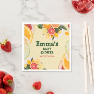 Locally Grown Citrus Orchard Garden Baby Shower Napkins