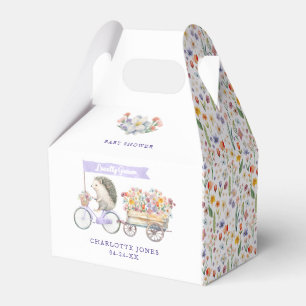 Locally Grown Cute Hedgehog Spring Baby Shower Favor Boxes