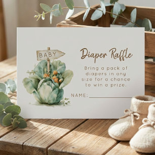 Locally Grown   Diaper Raffle Baby Shower Enclosure Card