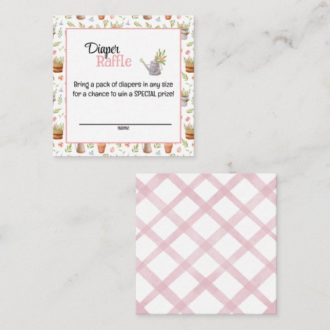 Locally Grown Diaper Raffle Card (Front/Back)