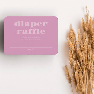 Locally Grown Diaper Raffle Colorblock PINK Enclosure Card