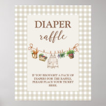 Locally Grown Diaper Raffle sign