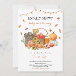 Locally Grown Fall Baby Shower Invitation