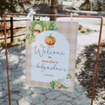 Locally grown fall pumpkin baby shower welcome  foam board