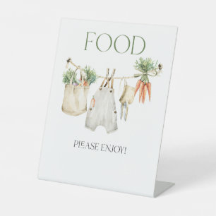 Locally Grown Farm Baby Shower Food Pedestal Sign