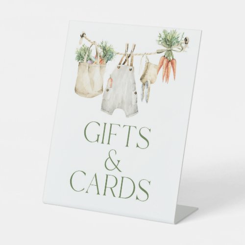 Locally Grown Farm Baby Shower Gift Card Sign