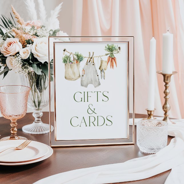 Locally Grown Farm Baby Shower Gift Card Sign (Creator Uploaded)