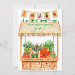 Locally Grown Farm Baby Shower Invitation