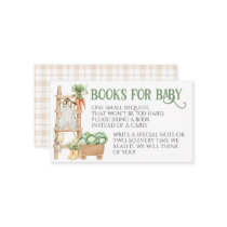 Locally Grown Farm Boho Baby Shower Book Enclosure Card