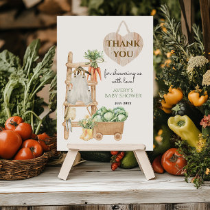 Locally Grown Farm Rustic Baby Shower Thanks Thank You Card