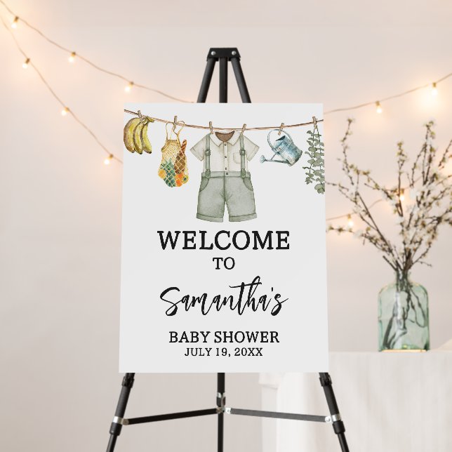 Locally Grown Farmers Baby Shower Welcome Sign (In Situ (Stand))