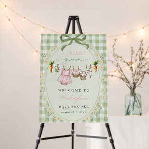 Locally Grown Farmers Baby Shower Welcome Sign