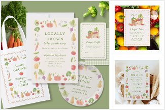 Locally Grown Farmer's Market Baby Shower