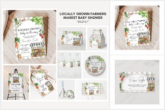 Locally Grown Farmers Market Baby Shower