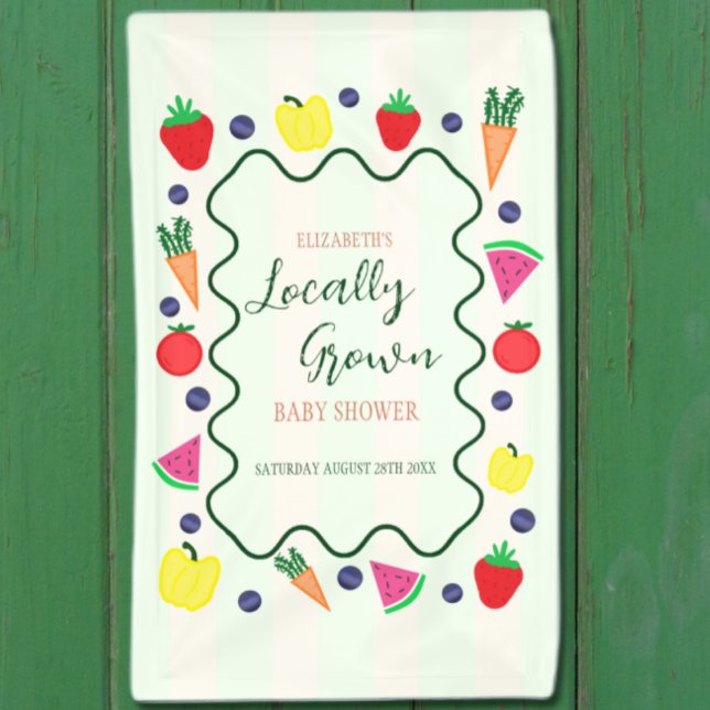 Locally Grown Farmer's Market Baby Shower Banner (Creator Uploaded)