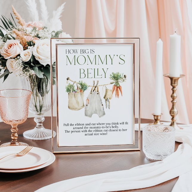 Locally Grown Farmers Market Baby Shower Belly Poster (Creator Uploaded)