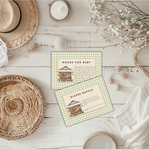 Locally Grown Farmers Market Baby Shower  Enclosure Card