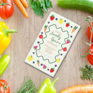 Locally Grown Farmer's Market Baby Shower Enclosure Card