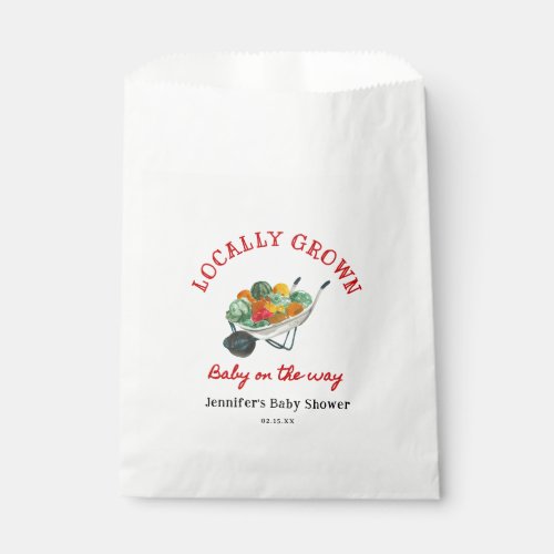 Locally Grown Farmers Market Baby Shower Favor Bag