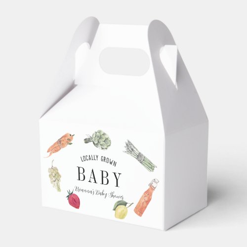 Locally Grown Farmers Market Baby Shower Favor Boxes