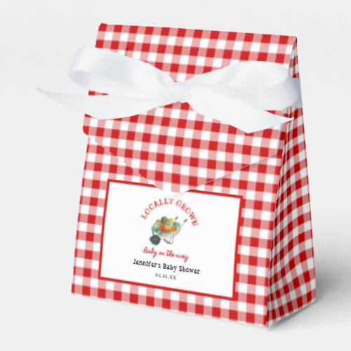 Locally Grown Farmers Market Baby Shower Favor Boxes