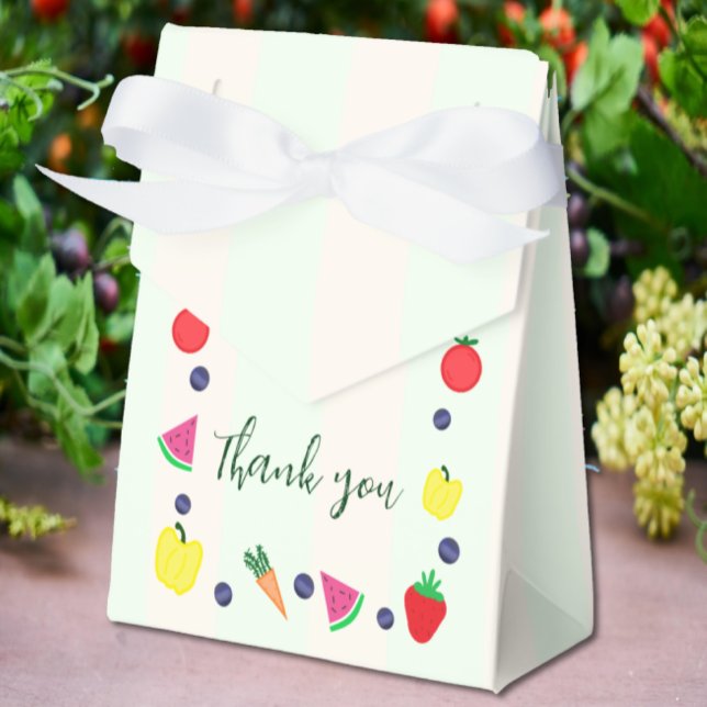 Locally Grown Farmer's Market Baby Shower Favor Boxes (Creator Uploaded)