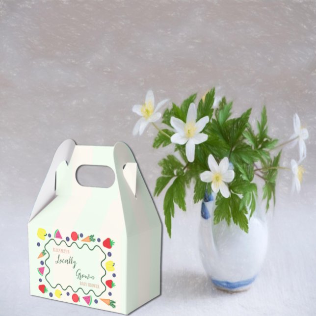 Locally Grown Farmer's Market Baby Shower Favor Boxes (Creator Uploaded)