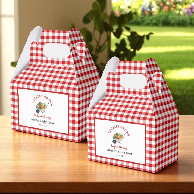 Locally Grown Farmers Market Baby Shower Favor Boxes (Creator Uploaded)