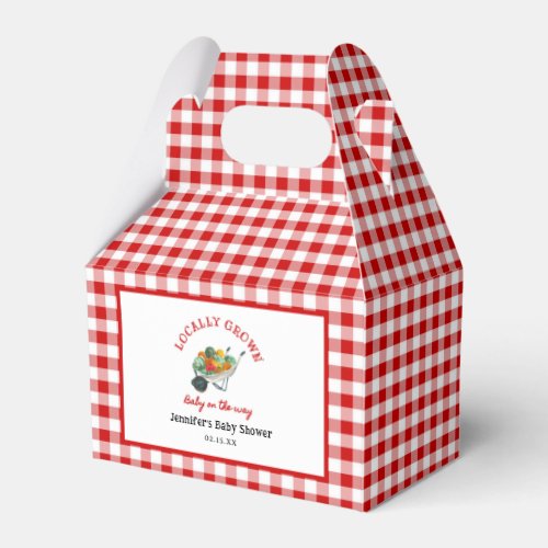 Locally Grown Farmers Market Baby Shower Favor Boxes