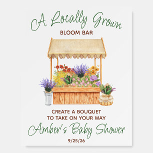 Locally Grown, Farmer's Market Baby Shower Foam Board