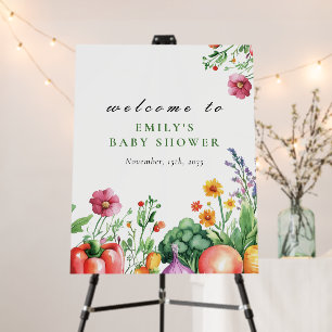 Locally Grown Farmers Market Baby Shower Foam Board