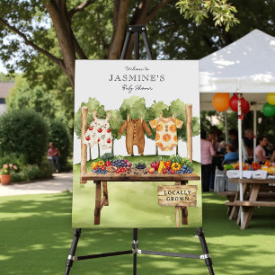 locally grown farmers market baby shower foam board