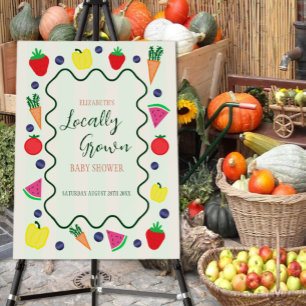Locally Grown Farmer's Market Baby Shower Foam Board