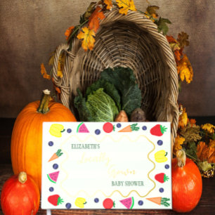 Locally Grown Farmer's Market Baby Shower Foil Guest Book